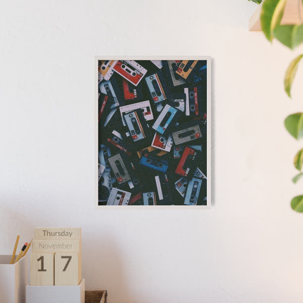 Retro Cassettes Poster